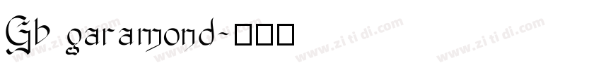 Gb garamond字体转换